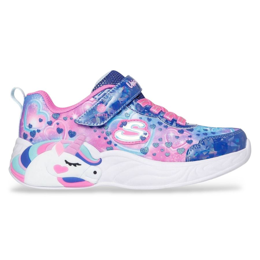 Unicorn Dreams Heart Sparkles S-lights scarpe da bambina Skechers | 303063LNVMT